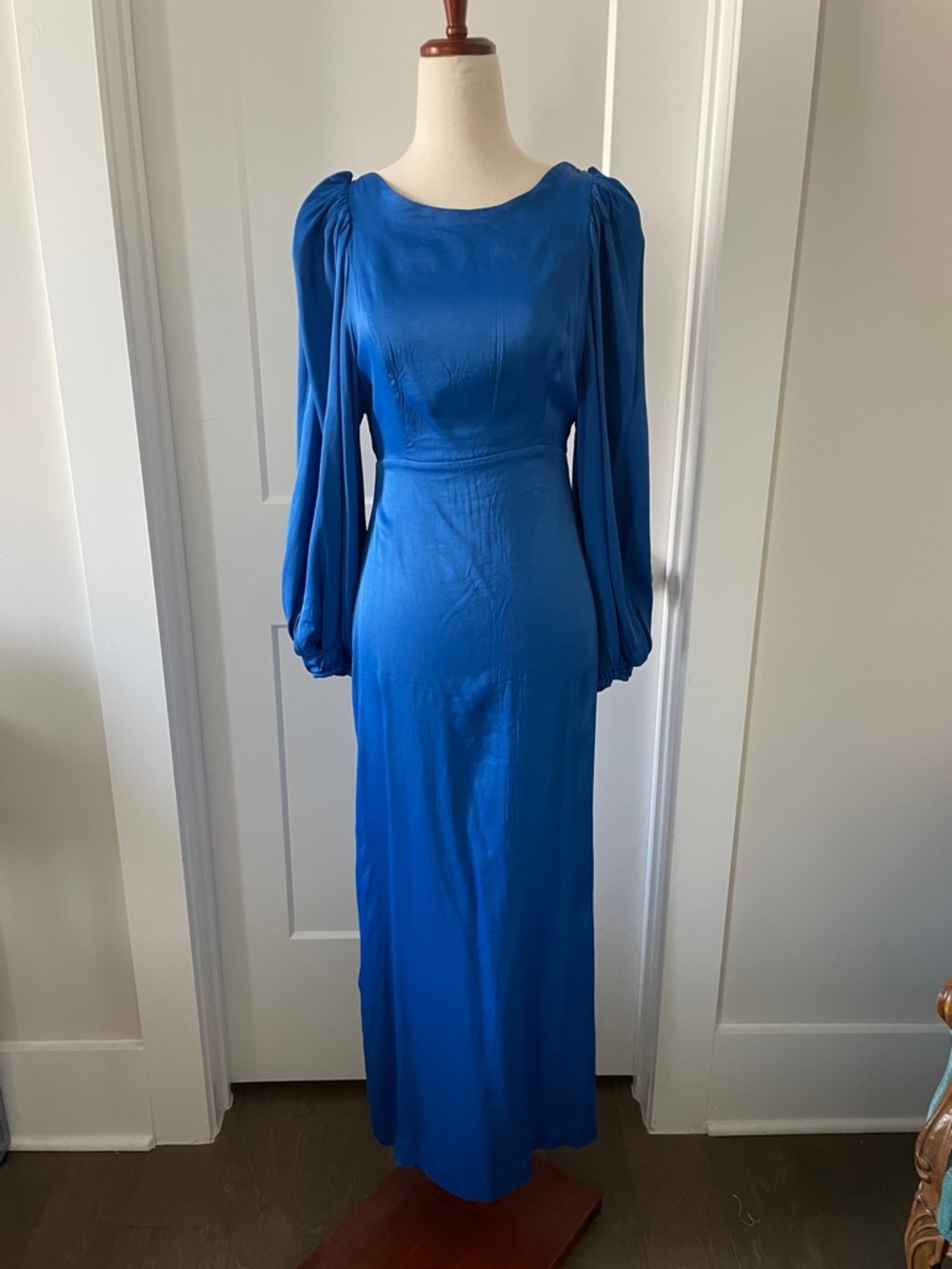 FARM Rio Cobalt Blue Long Sleeve Maxi Dress